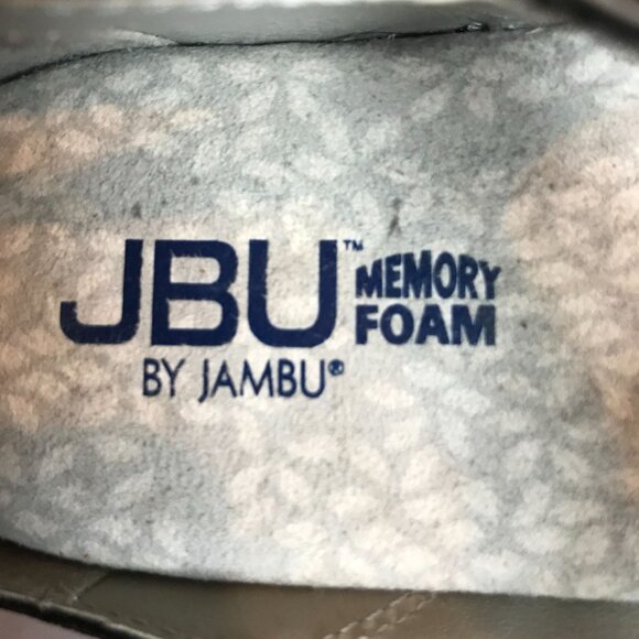 JBU By Jambu Womens Cynthia Vegan Sandals 7M Faux Leather Memory Foam Insole Gre - Picture 5 of 7